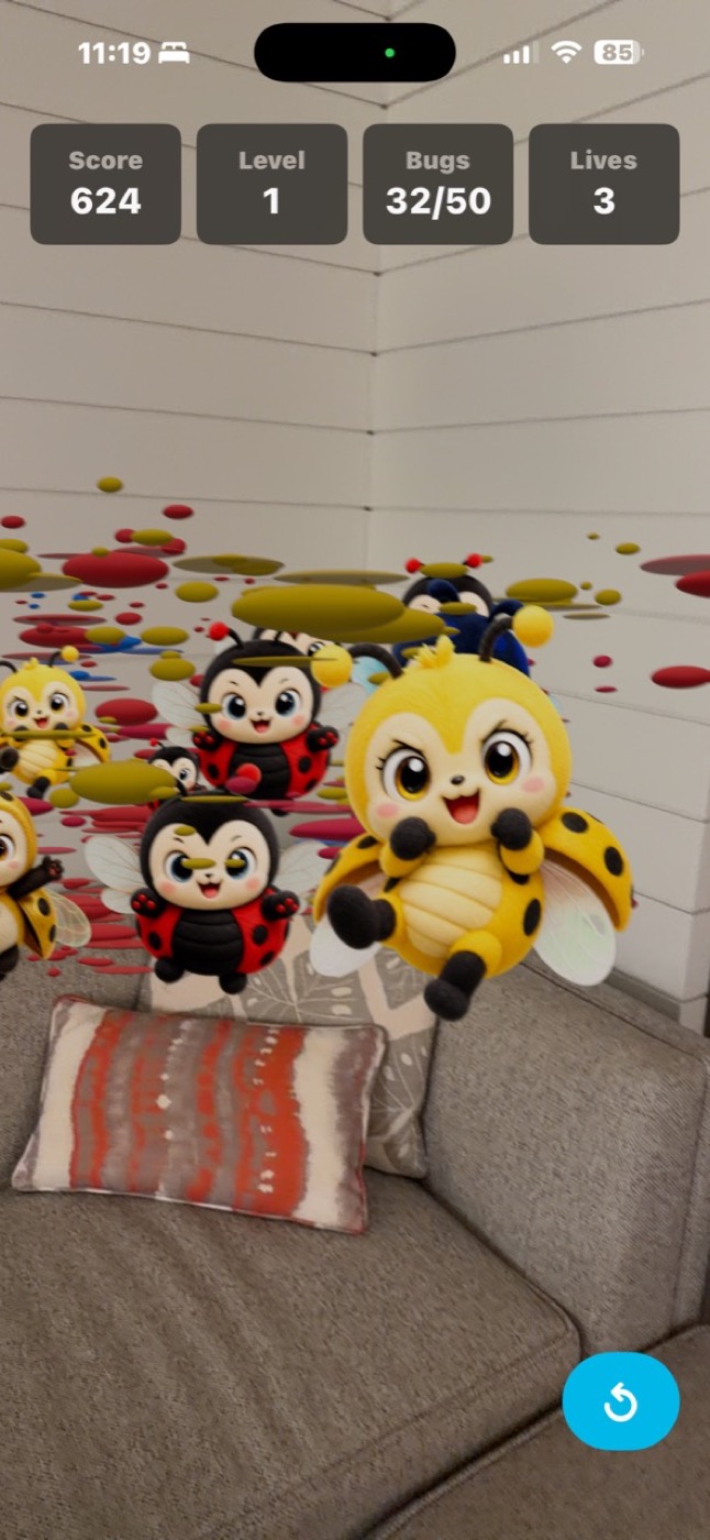 Bug Splash AR gameplay preview