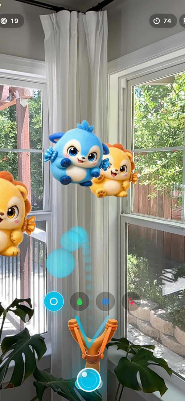 Puffy Pals AR 瞄准画面